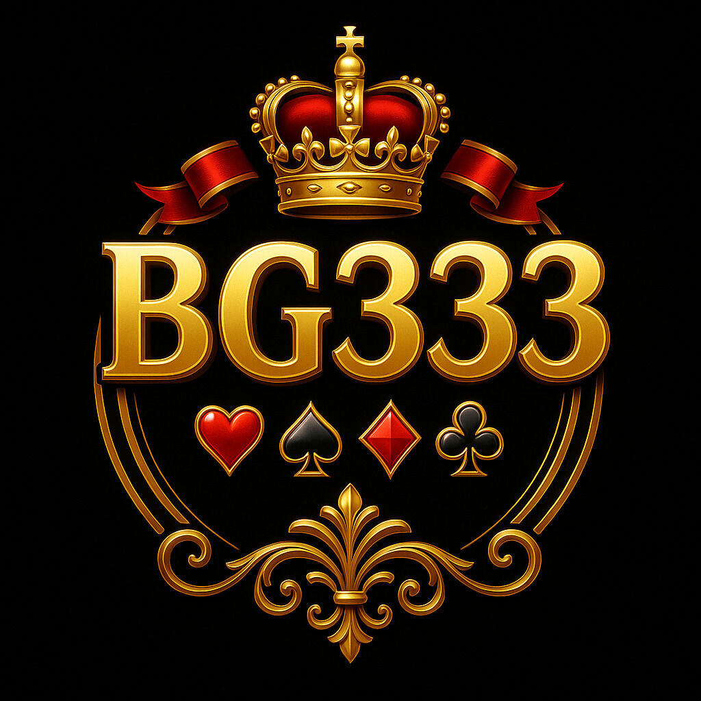 Play at BG333 Casino – Your No.1 Online Gaming Destination BG333 Casino royal golden logo with crown and card symbols representing premium online gaming in Bangladesh